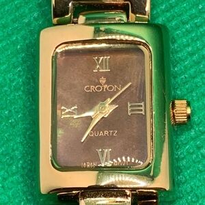 Croton ladies watch gold and brown